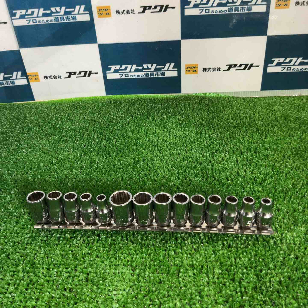 Snap-on スナップオン 1/4 12角 シャローソケット インチ・ミリ混在 14個セット ※型式詳細は備考欄記載※【草加店】