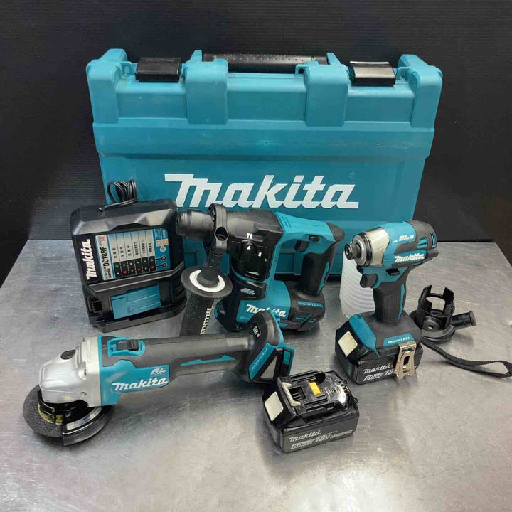 【中古品】 マキタ(makita) 18Vコードレスまとめ インパクトドライバー・ディスクグラインダー・ハンマドリル TD173DZ・GA404DZN・HR171DRGX 3点セット 【東大和店】