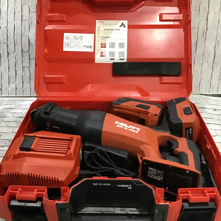 〇ヒルティ(HILTI) コードレスレシプロソー SR 6-A22【川口店】