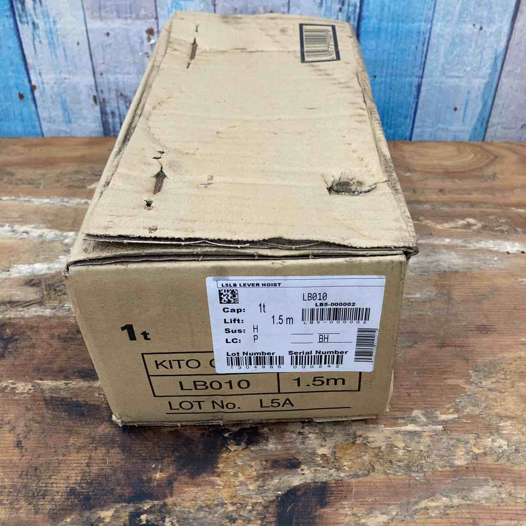 【未使用品/未開封】◇キトー(KITO) レバーブロック LB010 定格荷重1t 標準揚程1.5ｍ【柏店】