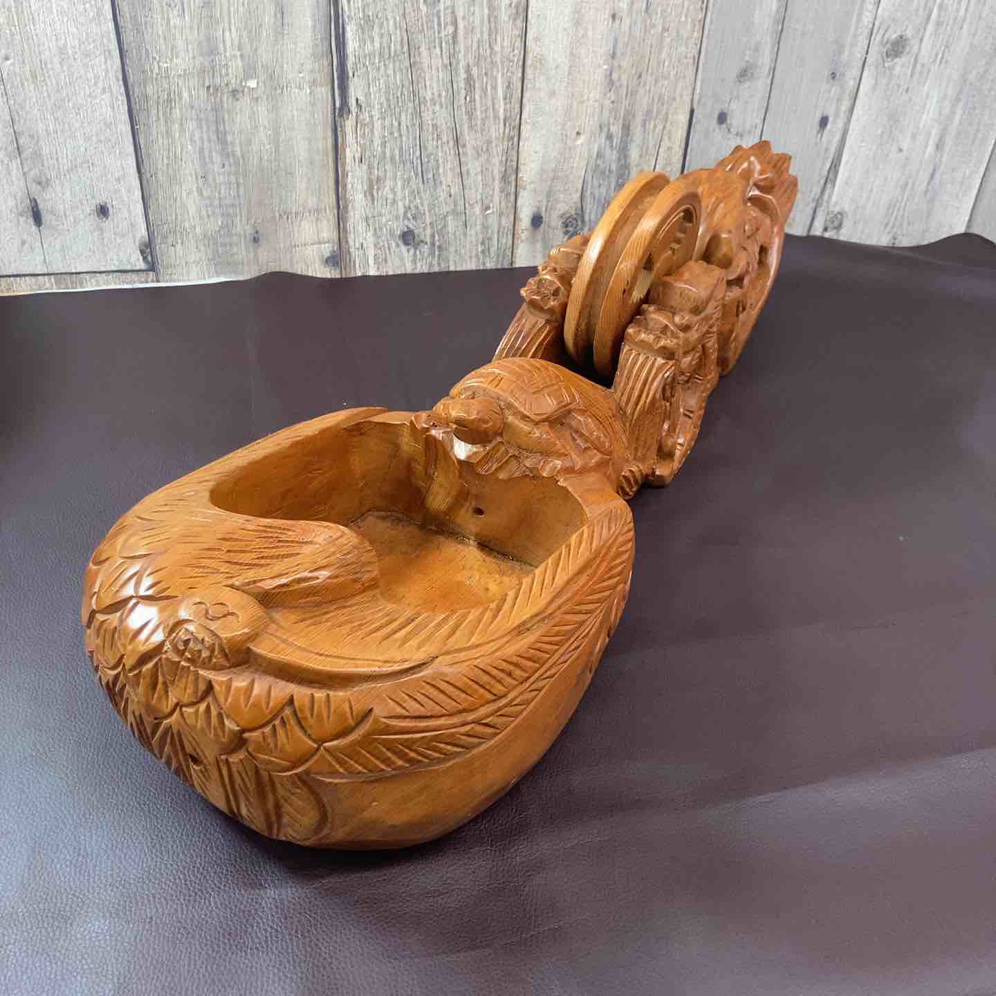 中古美品】【超希少】 龍亀鶴 木彫り 墨壺 すみつぼ 鉋 和工具 大工