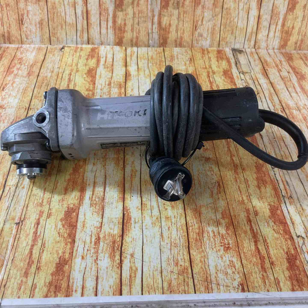 HiKOKI(ハイコーキ) AC100V 100mm ディスクグラインダー アルミボディ 低速高トルク型 スナップスイッチタイプ 3P可倒式プラグ付き G10SLA(E)【川崎店】