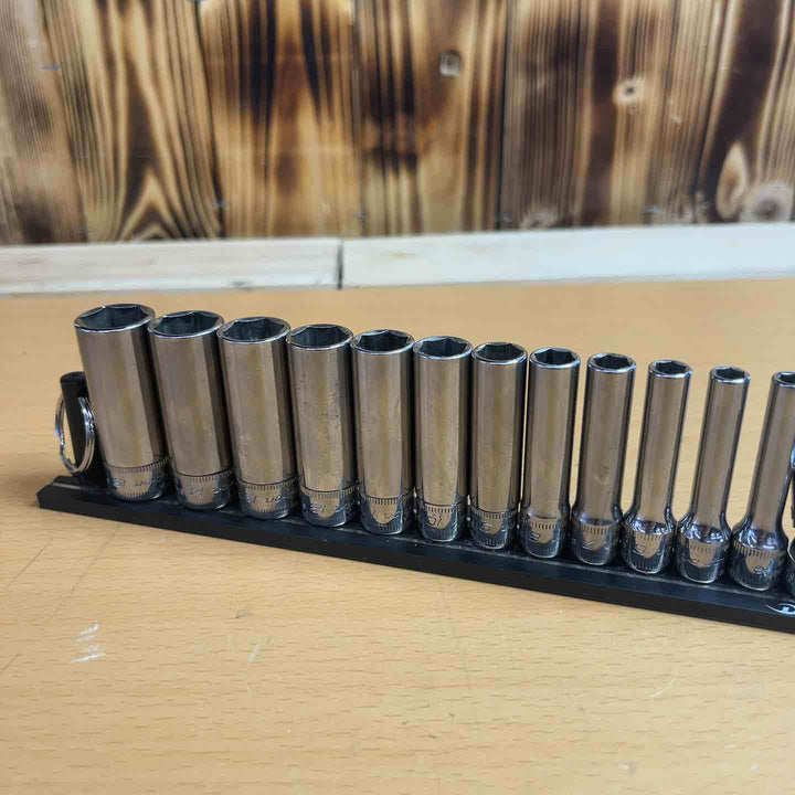 スナップオン Snap-on 1/4シャローソケット 12点セット TMM15/14/13/12/11/10/9/8/7/6/ 5.5/5　1/4ディープソケットセット 12個セット ソケット 計24個 【越谷店】