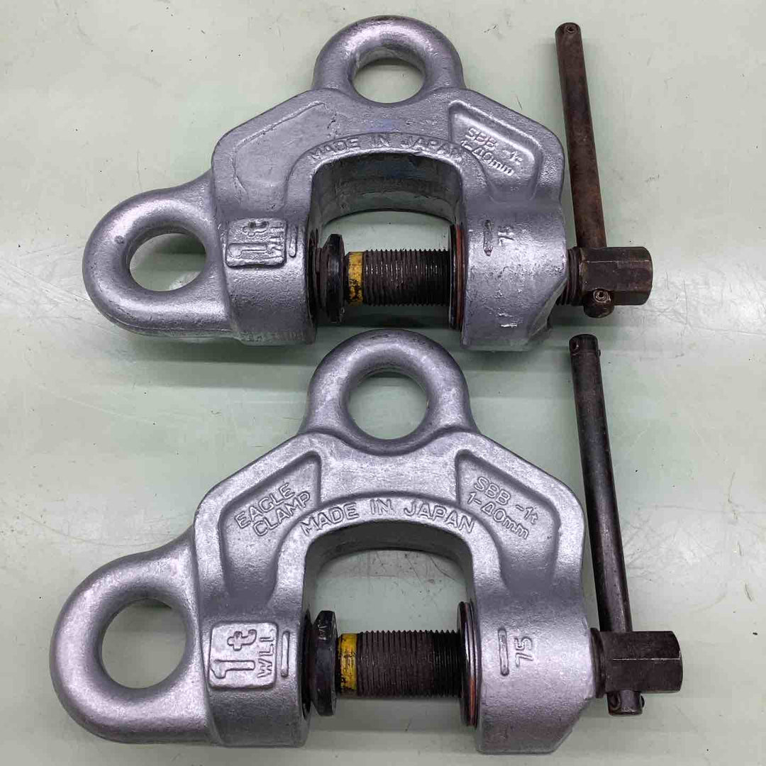 イーグルクランプ 1ｔ 2個セット NDJ-3081 DCK-4576 鋼板 形鋼 鉄骨 コンクリート製品 つり上げ 運搬 据え付け【越谷店】