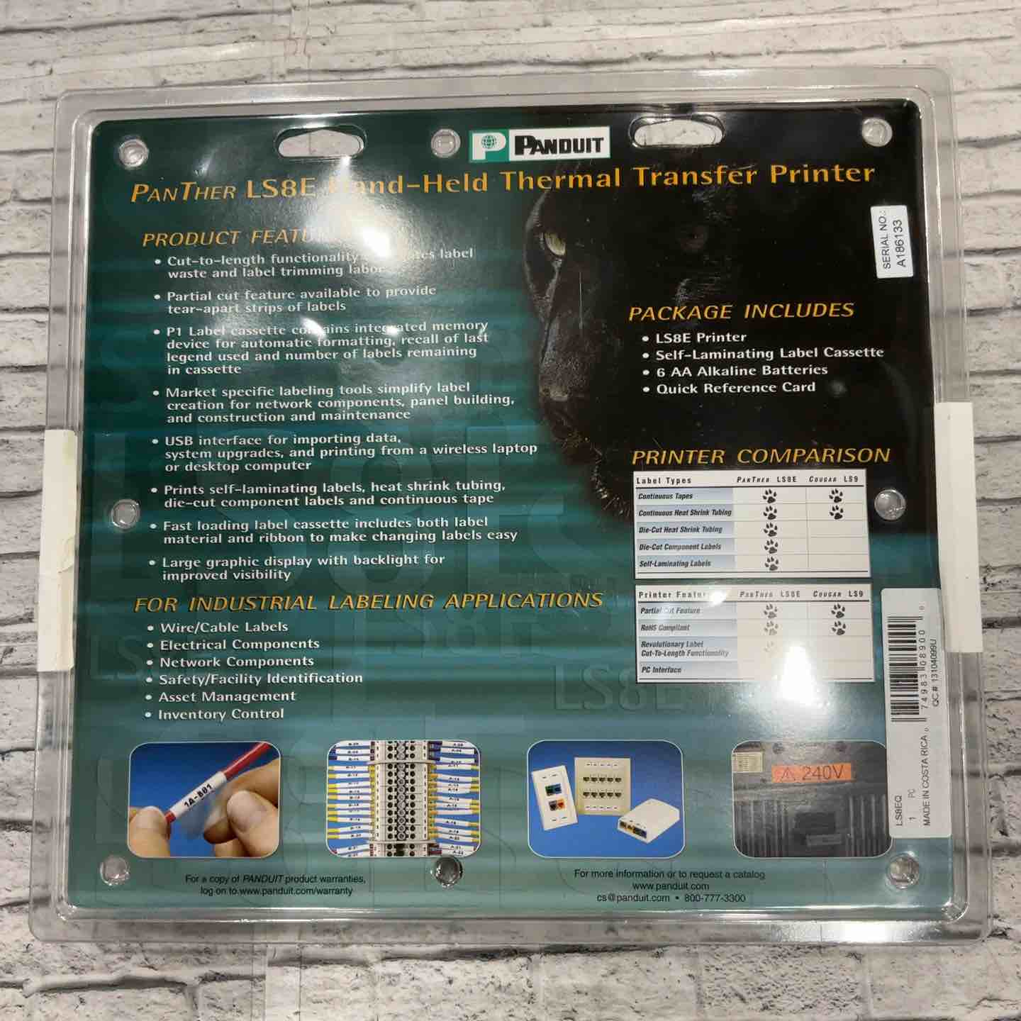 Panduit パンドウィット/工業用熱転写ハンディプリンター/PanTher LS8EQ/A241272 D00006511/Bランク/82【中古】 Panduit パンドウィット/工業用熱転写ハンディプリンター/PanTher