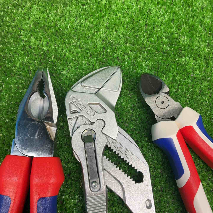KNIPEX クニペックス 電工ニッパー 160mm 7002160、ウォータポンププライヤー 8603250、強力型ペンチ 0205225 3点セット【藤沢店】
