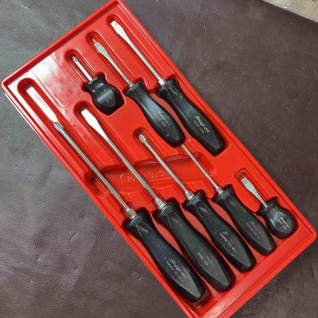 中古品】スナップオン(Snap-on) ドライバー8本セット SDD1～6 SDDP22