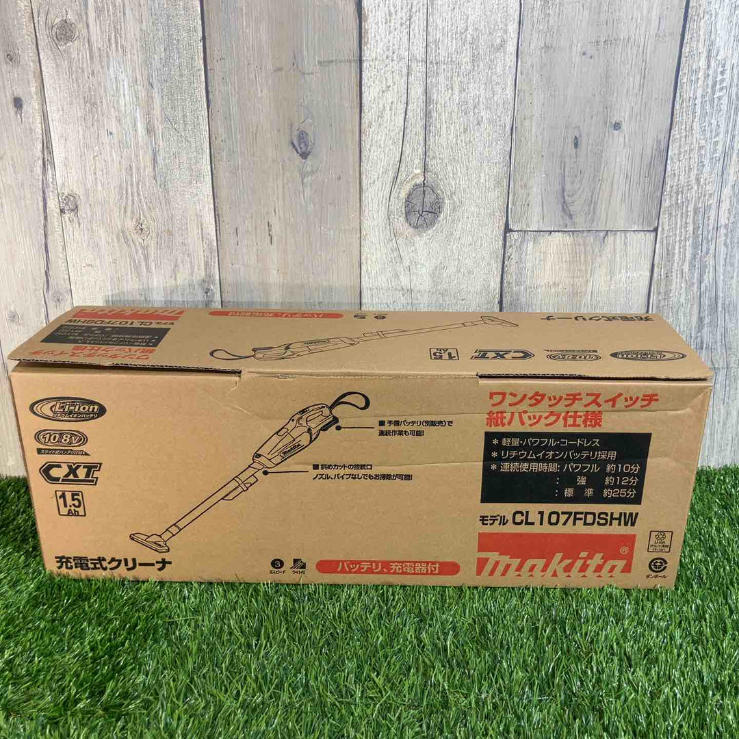 マキタ(Makita) 充電式クリーナ 10.8V バッテリー・充電器付 CL107FDSHW 純正バッテリー1個付【戸田店】