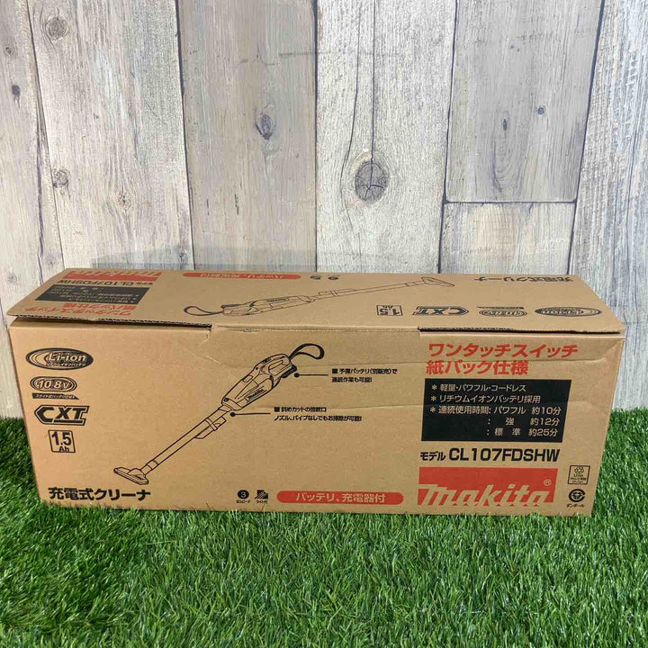 マキタ(Makita) 充電式クリーナ 10.8V バッテリー・充電器付 CL107FDSHW 純正バッテリー1個付【戸田店】