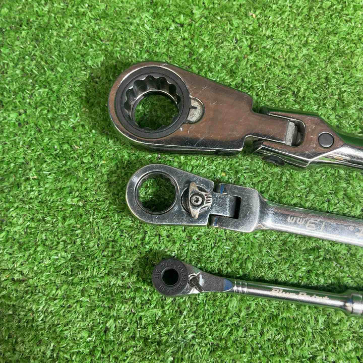 ブルーポイント 6角 ドライブ ラッチェット BPRFPT10、フレックスラチェットメガネ 13mm、ラチェット ３点セット【藤沢店】