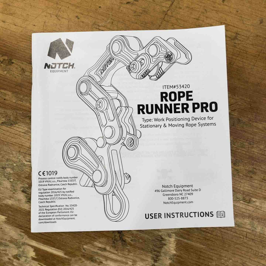 【中古美品】ノッチ/Notch ロープランナープロ 53420 Rope Runner Pro ツリークライマー 林業【柏店】