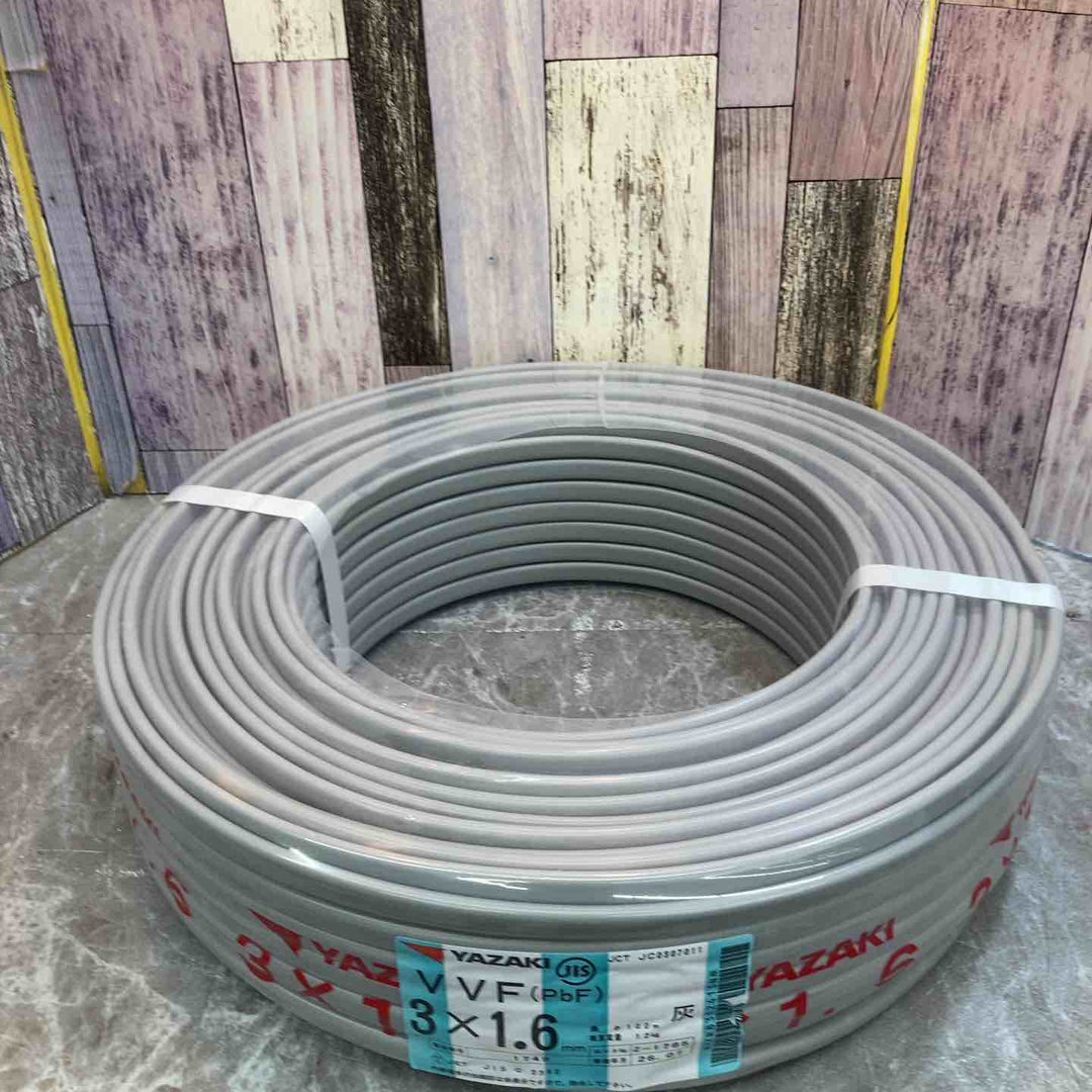 【未使用品】YAZAKI VVFケーブル 3ｘ1.6ｍｍ 100ｍ巻【八潮店】