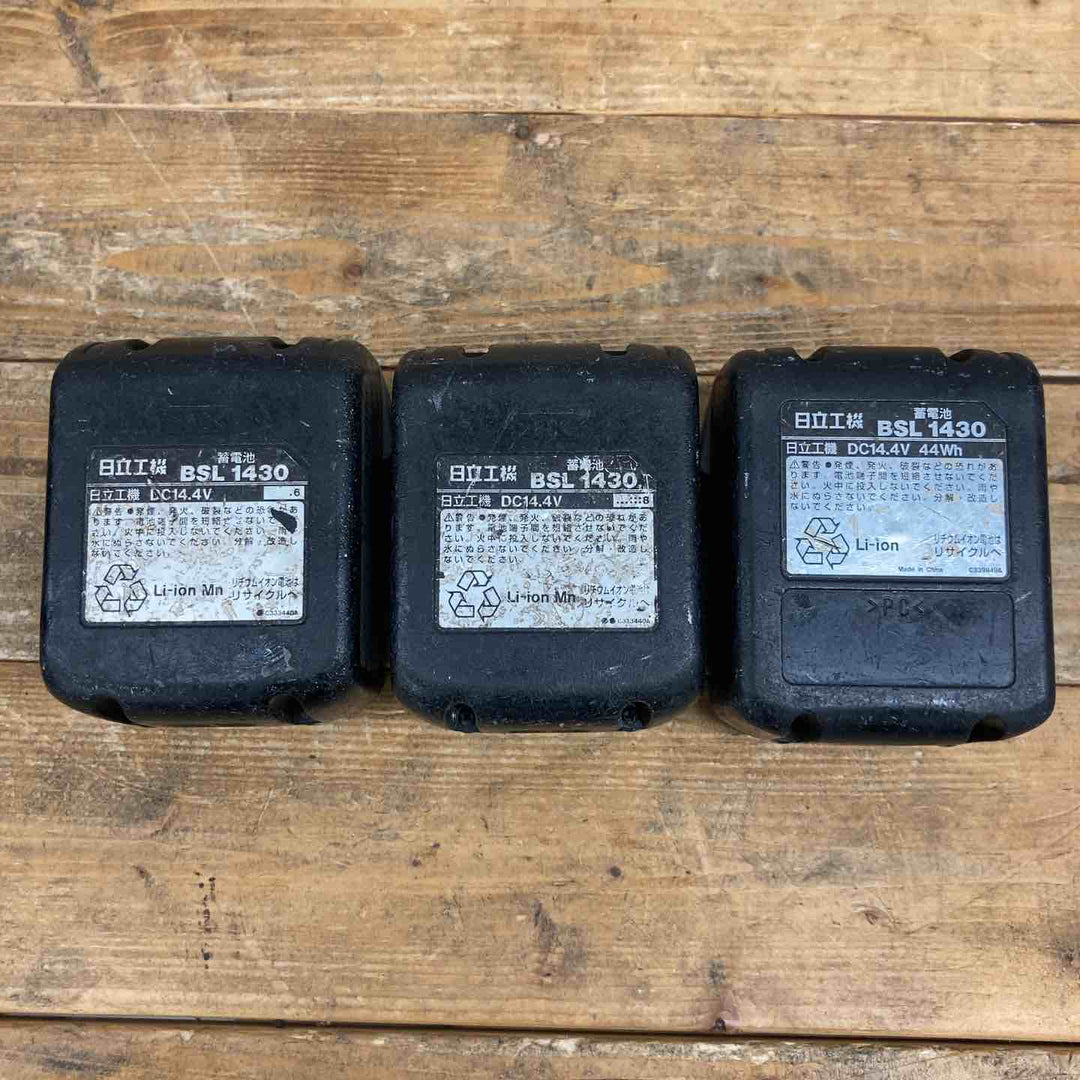 【お買い得】 【中古品】 【まとめ売り】 ハイコーキ(HIKOKI ※旧:日立工機) 14.4V3.0Ahバッテリー 3個 電動工具 コードレス 【東大和店】