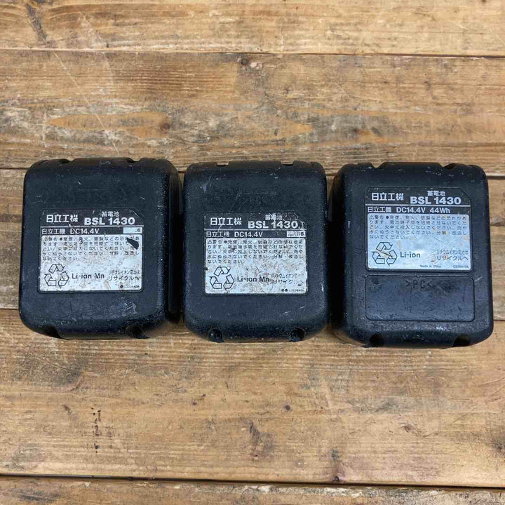 【お買い得】 【中古品】 【まとめ売り】 ハイコーキ(HIKOKI ※旧:日立工機) 14.4V3.0Ahバッテリー 3個 電動工具 コードレス 【東大和店】