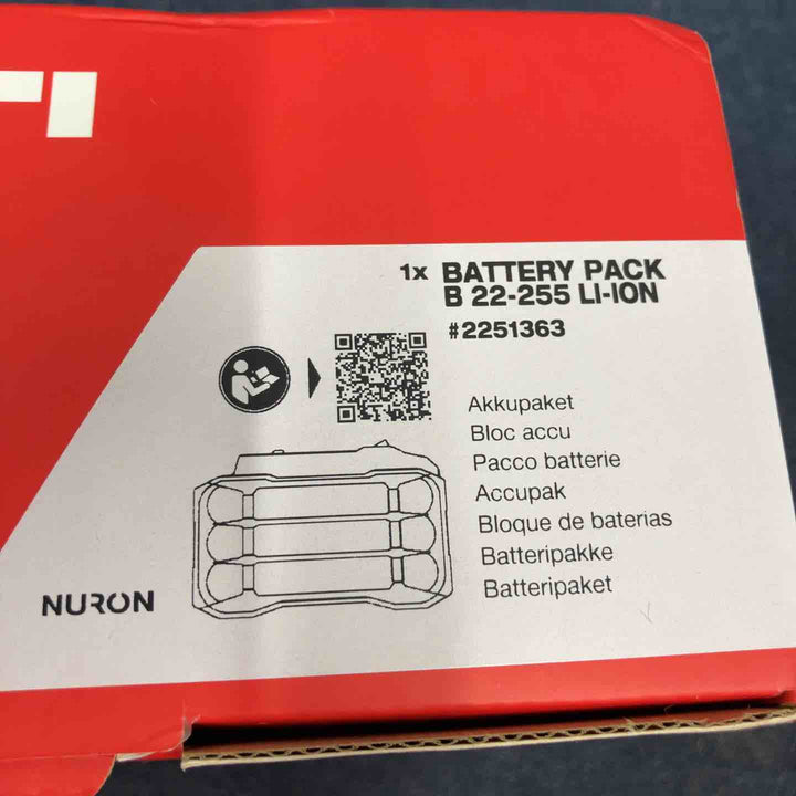 HILTI ヒルティー 22V リチウムイオンバッテリー B22-255 容量：12Ah【八潮店】