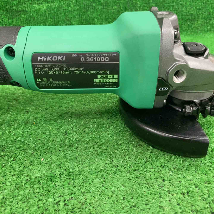 ★ハイコーキ(HIKOKI ※旧:日立工機) 100mmコードレスディスクグラインダ G3610DC(NN)【川崎店】
