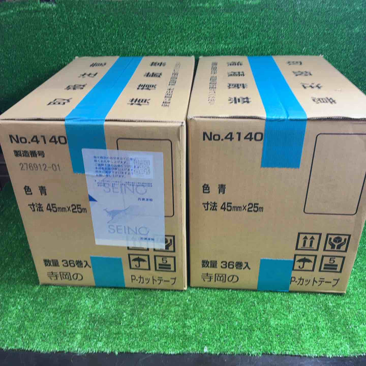 寺岡製作所 P-カットテープ No.4140　幅45mm×長さ25m　36巻×2箱【藤沢店】