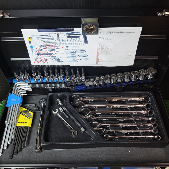 DEEN 3段ツールボックス ディーン インチ エントリーツールセット  ハーレー用工具 初期セット欠品＆買い足しアリ【岩槻店】