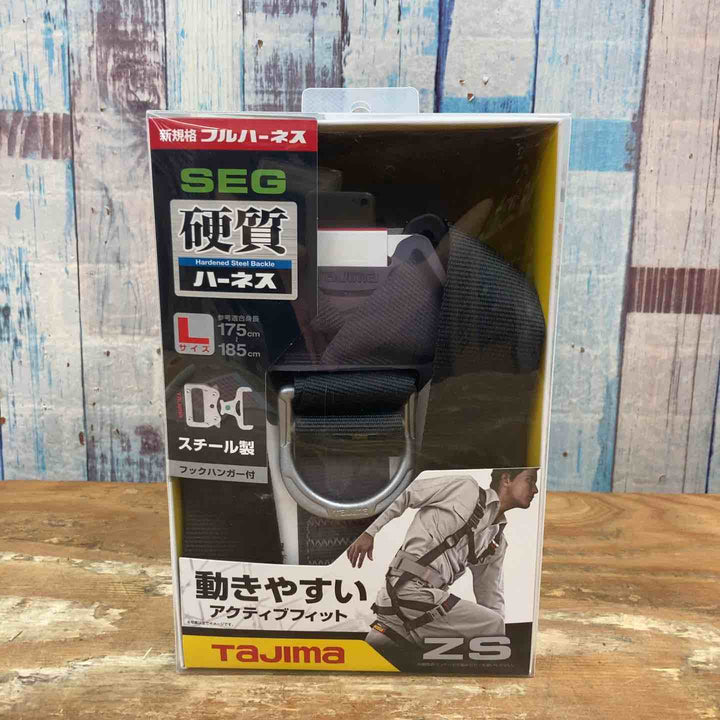 □タジマ(Tajima) ハーネスZS 黒 Lサイズ AZSL-BK 未開封品 参考適合身長：175~185cm【柏店】