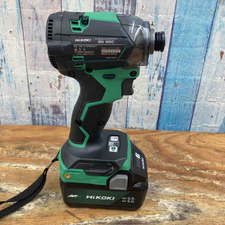 ◇HiKOKI(ハイコーキ) 18V 充電式 インパクトドライバ WH18DC  バッテリー1個・充電器・ケース付 WH18DC(XPZ), アグレッシブグリーン【柏店】
