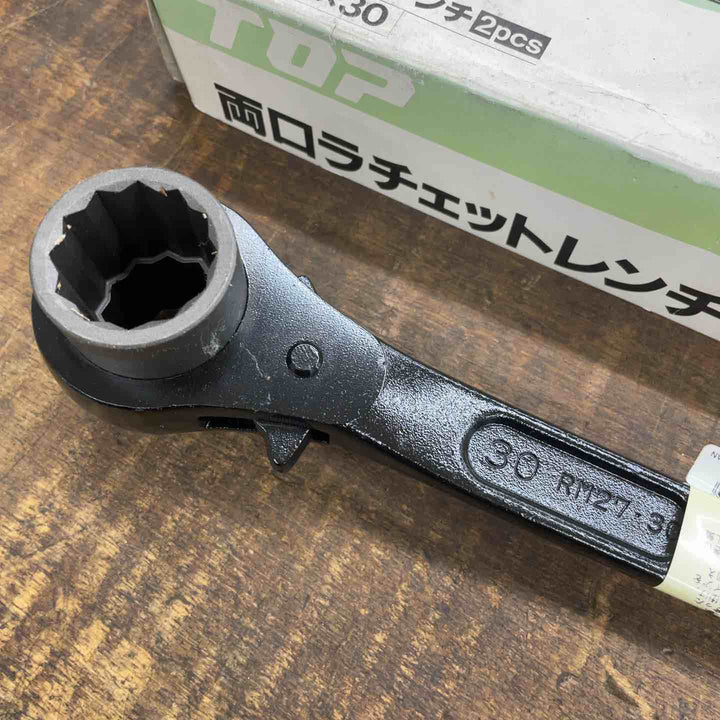 トップ(TOP) 両口ラチェットレンチ シノ付 RM-27×30【八潮店】