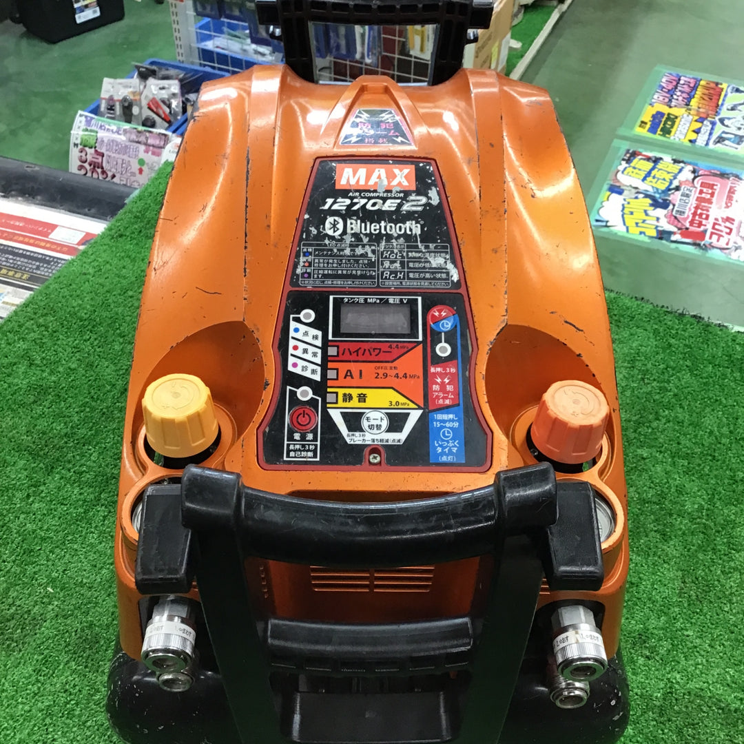 【限定色・現状品】 MAX エアコンプレッサ AK-HL1270E2 アラゴンオレンジ 【桶川店】