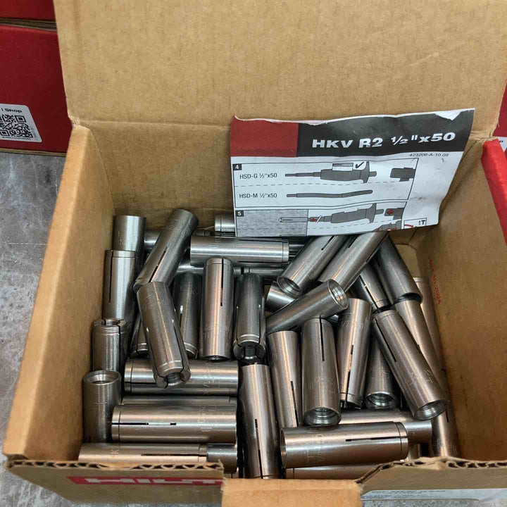 【未使用品】9箱セット HILTI HKV-R2 内部コーン打込み式金属系アンカー 1箱50本 合計450本 ＃2168252【八潮店】