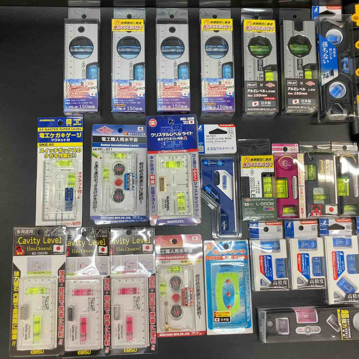 ▼【未開封/送料無料】水平器 マグネット付き有り 40個まとめ売り エビスダイヤモンド KOD シンワ TAJIMA等川越店】