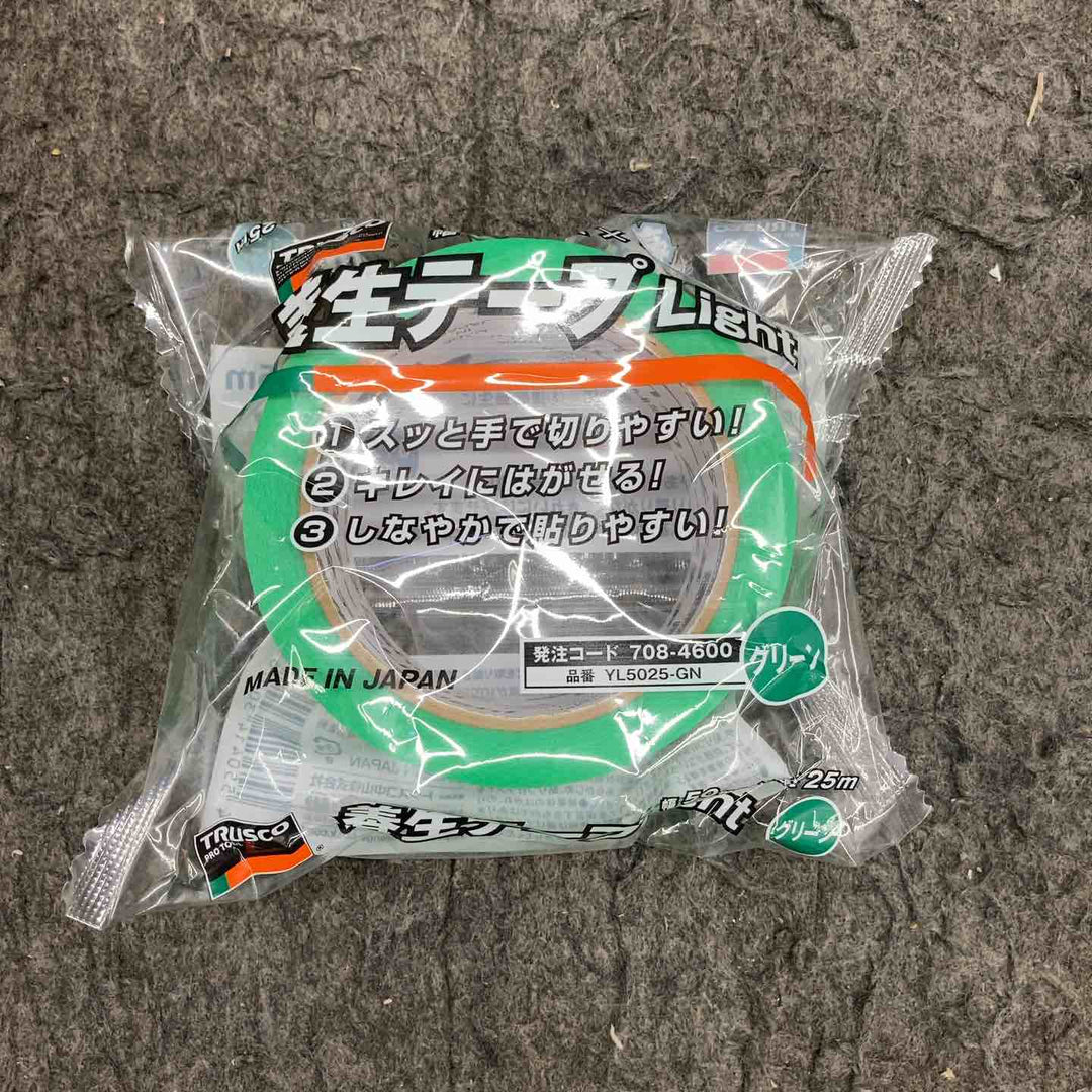 ◇トラスコ(TRUSCO) 養生テープLight グリーン 50mm巾ｘ25m 30巻入り YL5025-GN-30【鴻巣店】