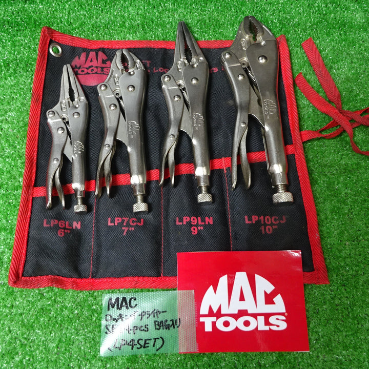 マックツール/MACTOOLS ロッキングプライヤー 4本+収納ケース LP6LN、LP7CJ、LP9LN、LP10CJ【岩槻店】