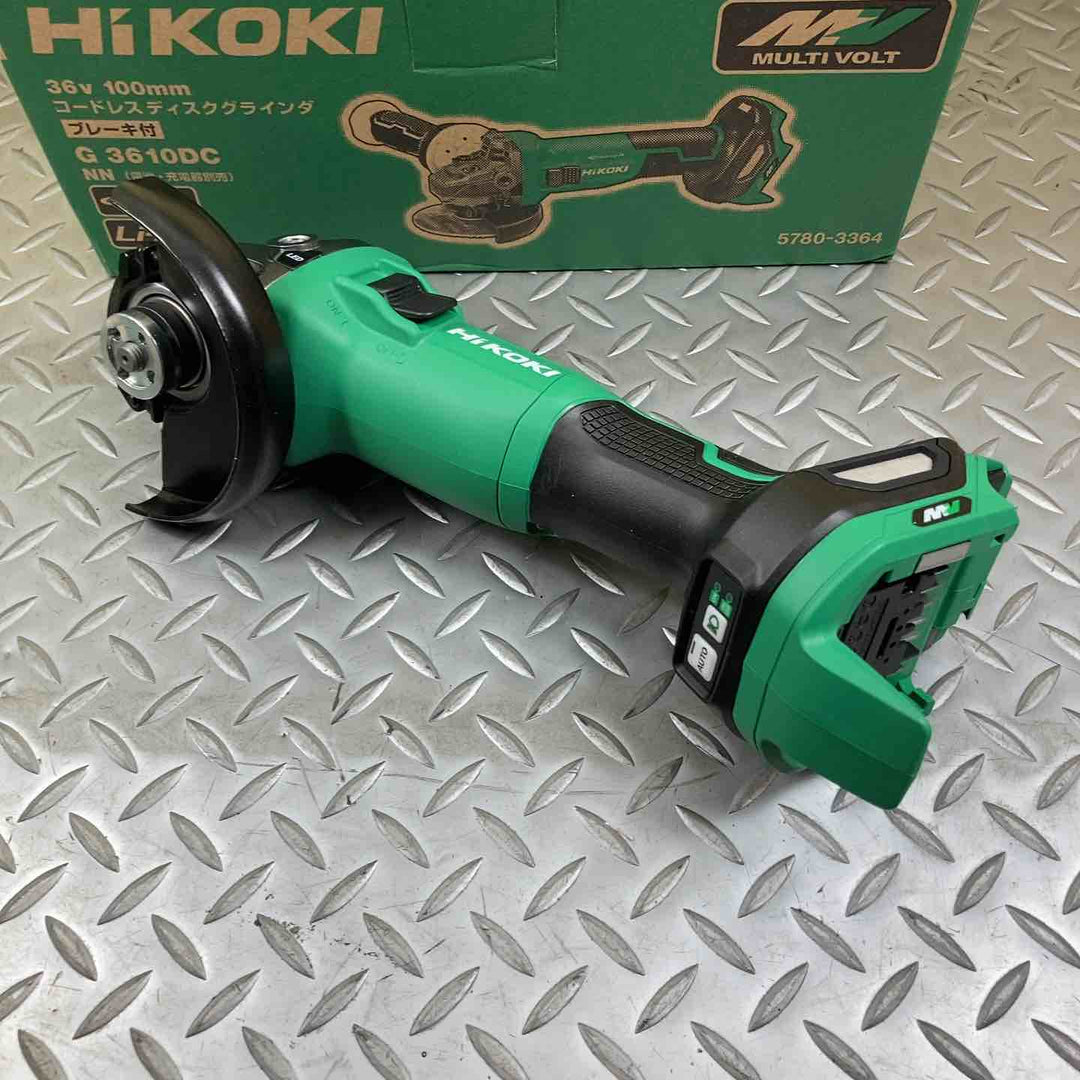 ★ハイコーキ(HIKOKI ※旧:日立工機) 100mmコードレスディスクグラインダ G3610DC(NN)【川崎店】
