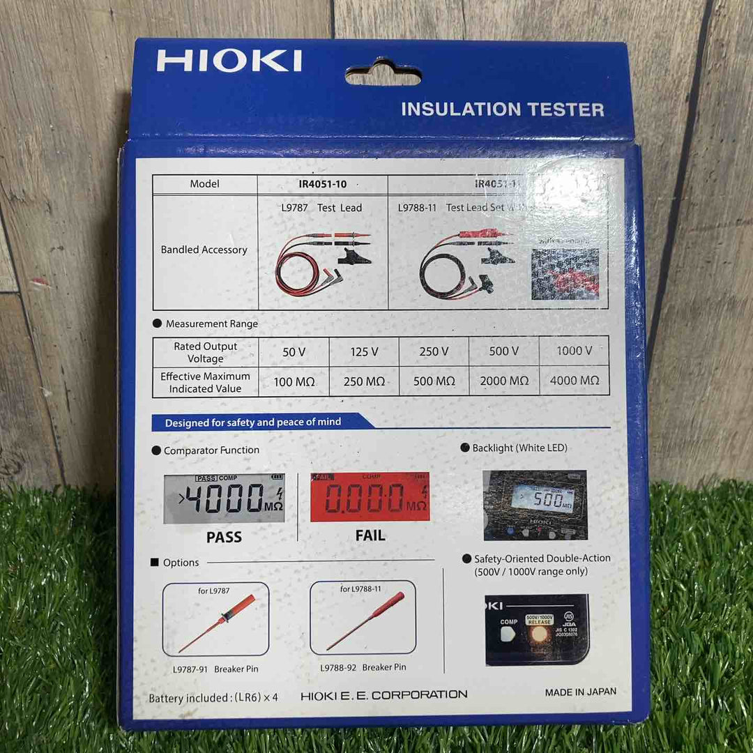 ◇日置電機(HIOKI) インスレーションテスター 絶縁抵抗計 IR4051-10 化粧箱に汚れあり【戸田店】