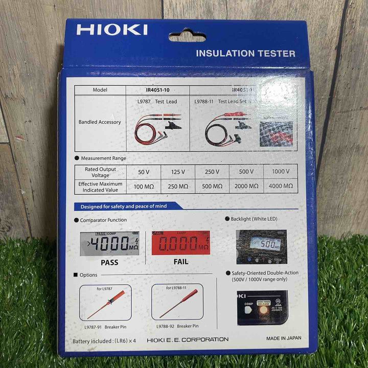 ◇日置電機(HIOKI) インスレーションテスター 絶縁抵抗計 IR4051-10 化粧箱に汚れあり【戸田店】