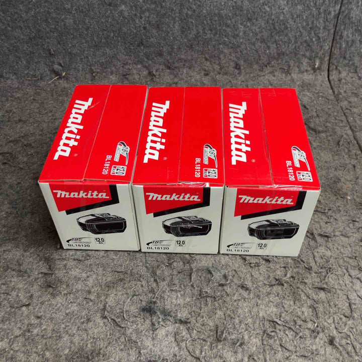 マキタ/makita リチウムイオンバッテリー 18V/12.0Ah BL18120 *3点セット【鴻巣店】