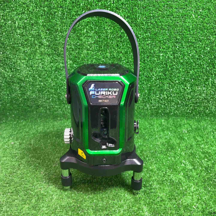 【美品】 シンワ測定 レーザー墨出し器 不陸チェッカー グリーン 71621 レーザーロボ 【藤沢店】