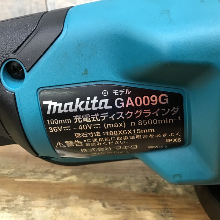 ★マキタ(makita)40Vmax100mmコードレスディスクグラインダ GA009GZ 本体のみ【柏店】