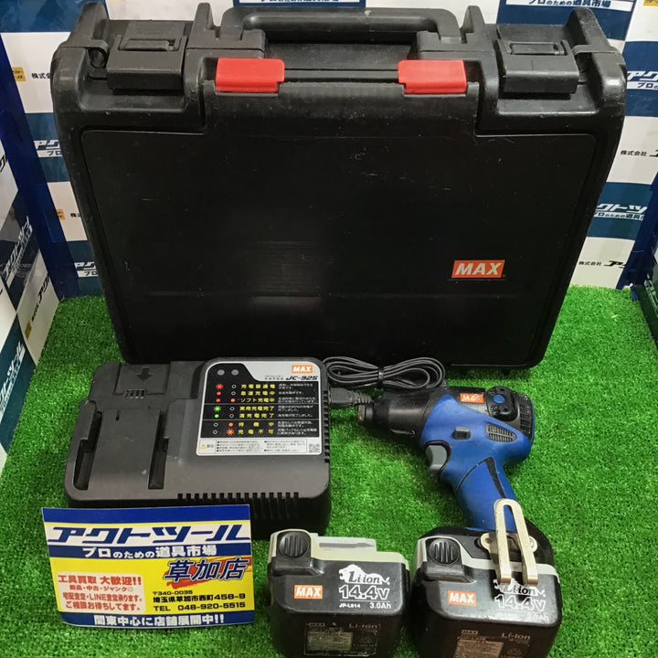 〇マックス(MAX) コードレス静音インパクトドライバー PJ-SD101-B2C【草加店】