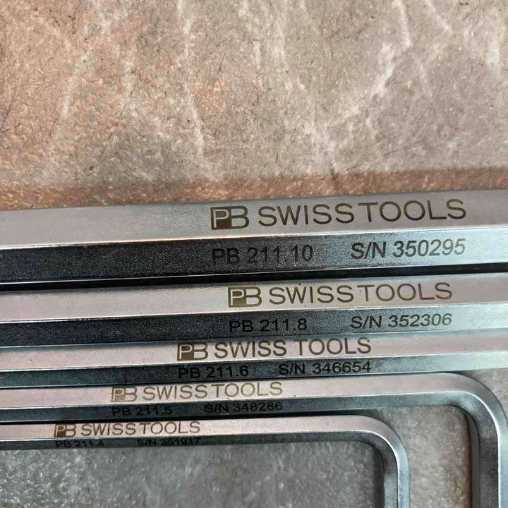PB SWISS TOOLS(スイスツールズ) ホルダー付六角レンチセット ロング 9本組 (211.H-10) 1.5mm～10mm【八潮店】