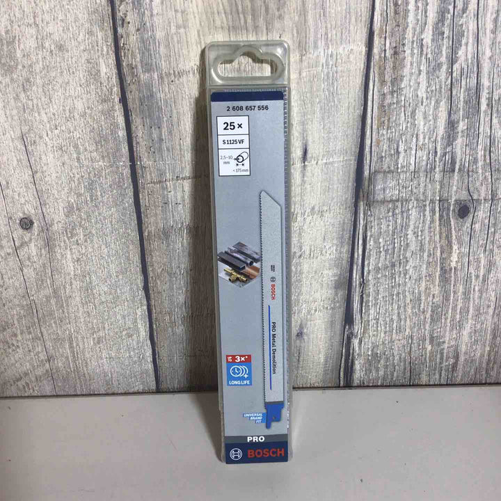 ◇ボッシュ(BOSCH) セーバーソーブレード 金属用 山数10〜14 全長225mm S1125VF (25本入)【戸田店】