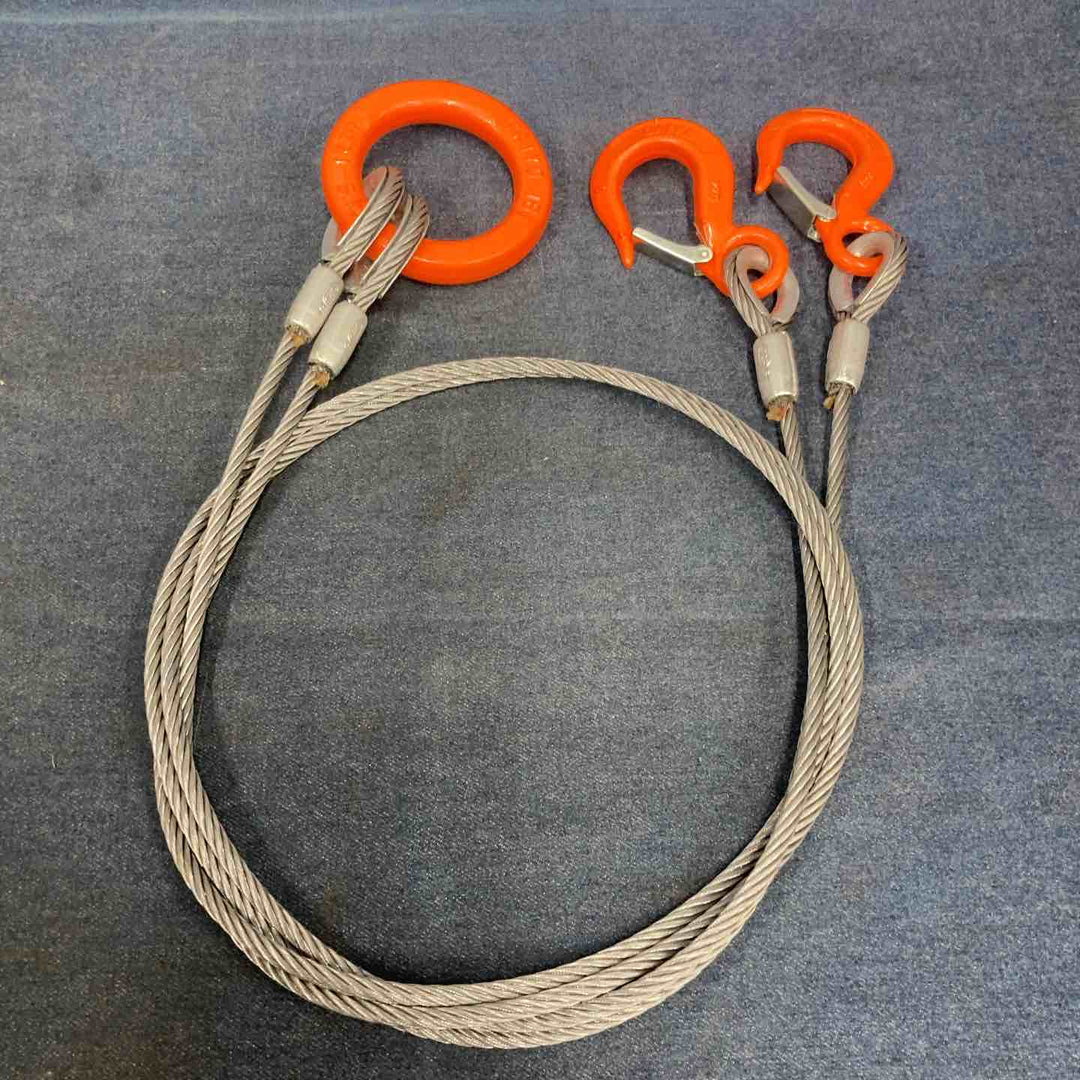 【未使用品】◇TAIYO 2本吊り ワイヤースリング 6ｍ/ｍｘ1.5Ｍ 0.35ｔ【八潮店】