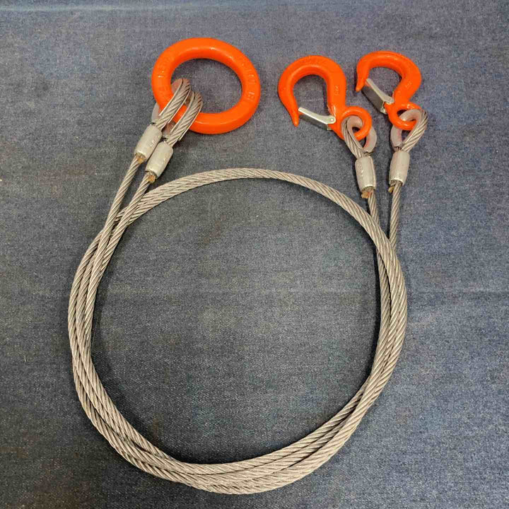 【未使用品】◇TAIYO 2本吊り ワイヤースリング 6ｍ/ｍｘ1.5Ｍ 0.35ｔ【八潮店】