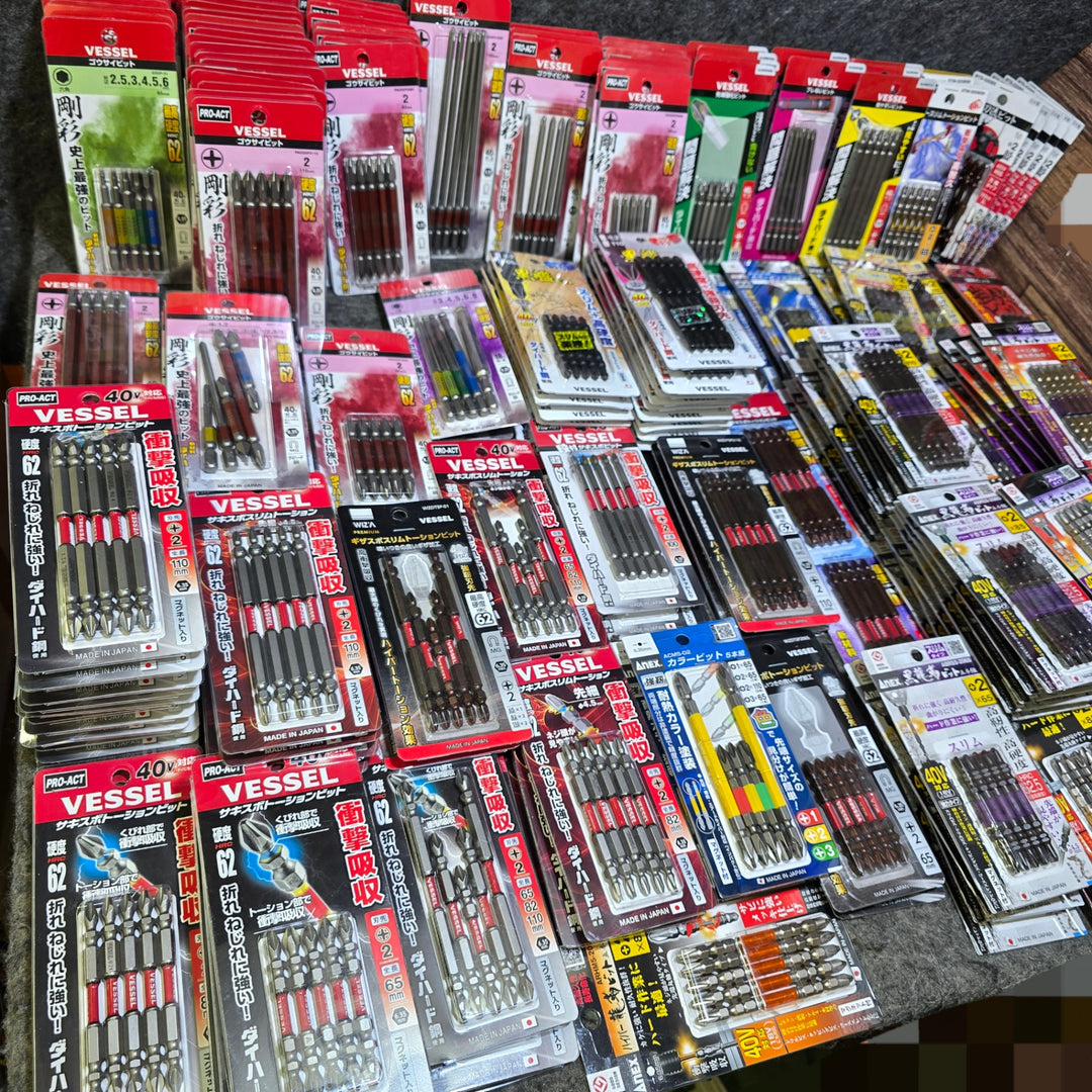 【まとめ売り！未使用品】インパクト用 ビット 5本入 221パックまとめ 約1105本 Anex VESSEL SUNFLAG メーカー・サイズ混合【桶川店】