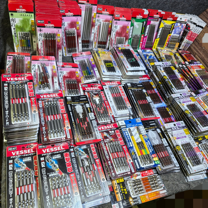 【まとめ売り！未使用品】インパクト用 ビット 5本入 221パックまとめ 約1105本 Anex VESSEL SUNFLAG メーカー・サイズ混合【桶川店】