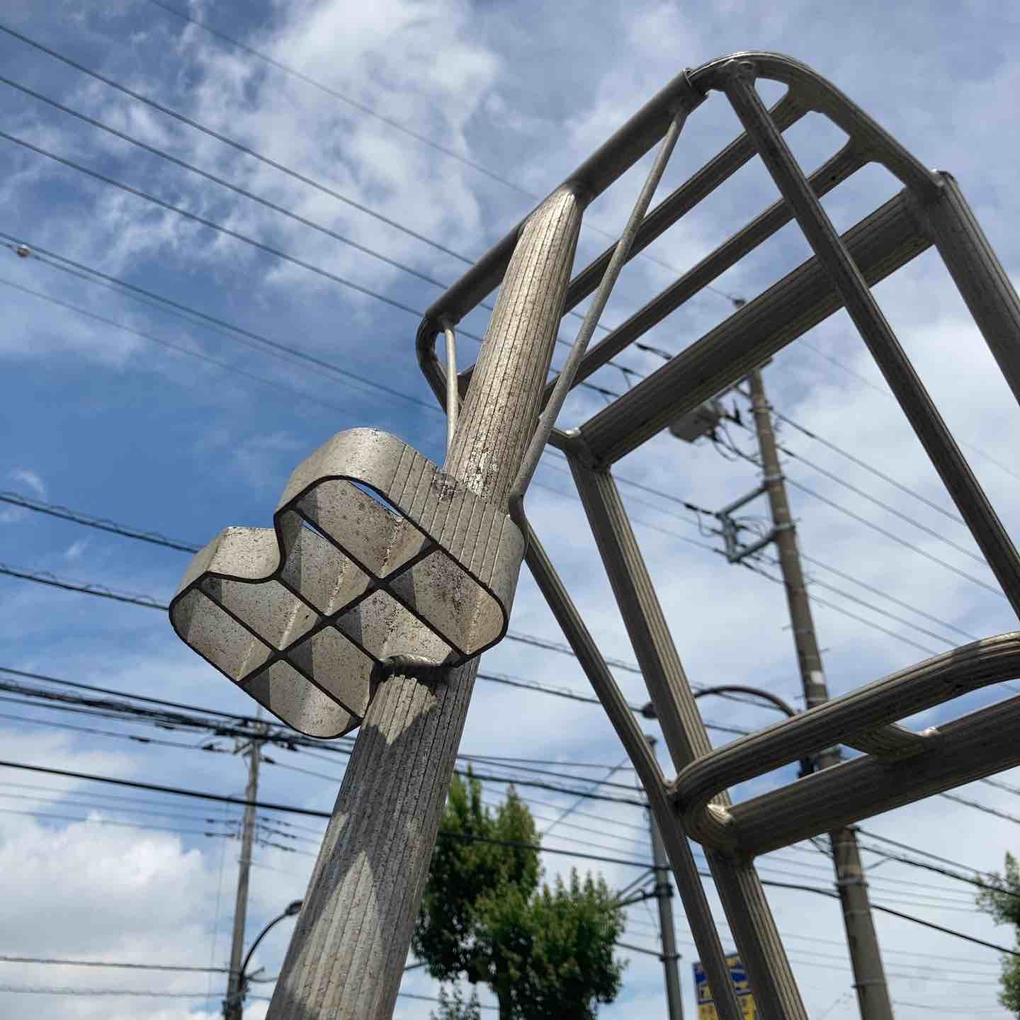 中古品 アルミ 三脚脚立