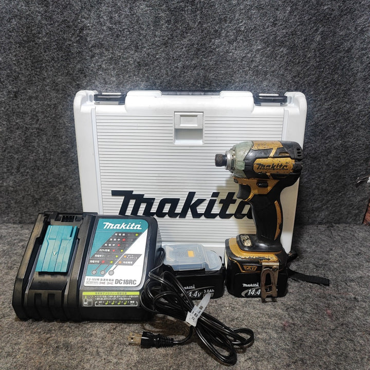 〇マキタ(makita) コードレスインパクトドライバ 14.4V ゴールド TD137DSP1 (TD137DRTX)【桶川店】