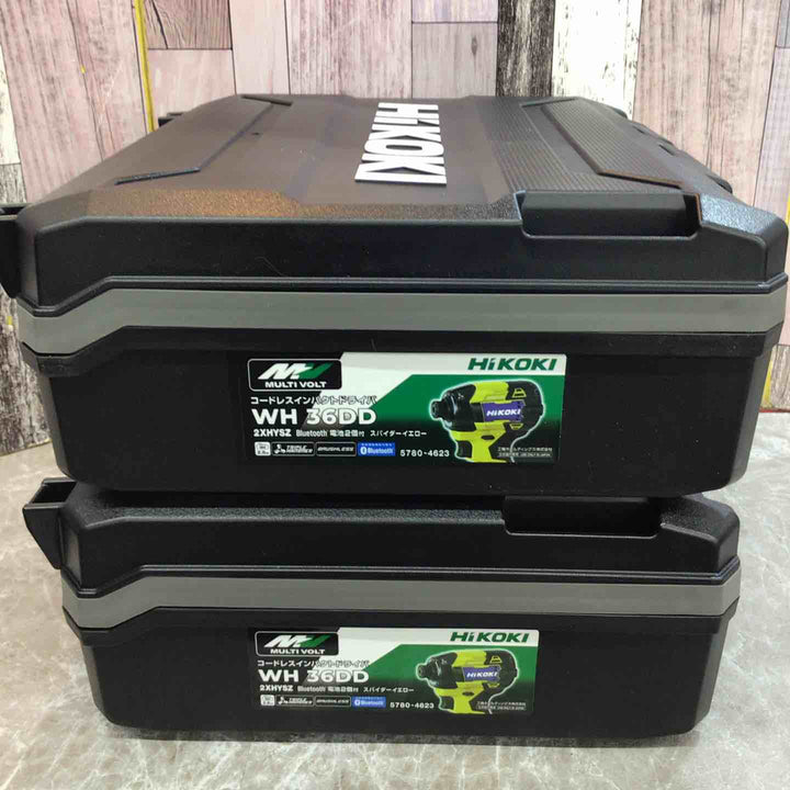 【未使用品】ハイコーキ Hikoki 36V コードレスインパクトドライバ スパイダーイエロー WH36DD(2XHYSZ) 2台セット【八潮店】