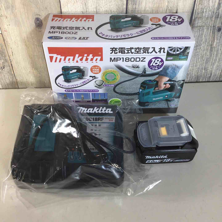 【未使用品】 セット品 マキタ makita コードレス 空気入れ MP180DZ 18Vバッテリー BL1860B 充電器DC18RF 【戸田店】