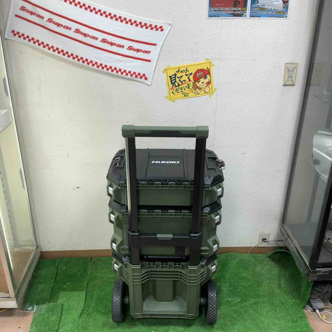 【店頭受取り限定】HiKOKI(ハイコーキ) マルチクルーザー キャリーボックス 工具箱 防じん 耐水 IP65取得 外寸縦400×横560×高さ678mm 連結収納 0037-9487【草加店】