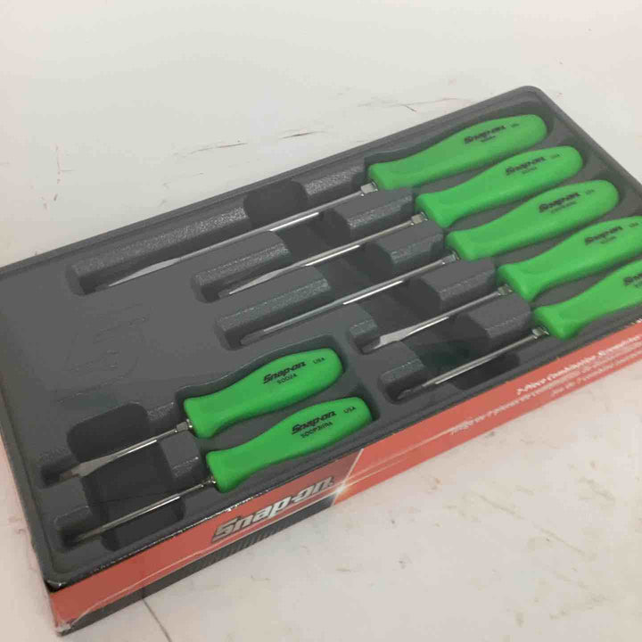 ◇Snap-on (スナップオン) 旧グリップ ドライバーセット 限定品 グリーン 緑 SDDX70AG【狭山】