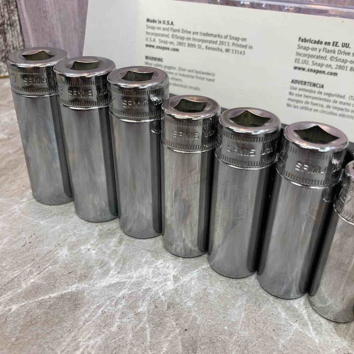 【中古品】snap-on/スナップオン ディープソケット 12セット 212SFMY　3/8【八潮店】